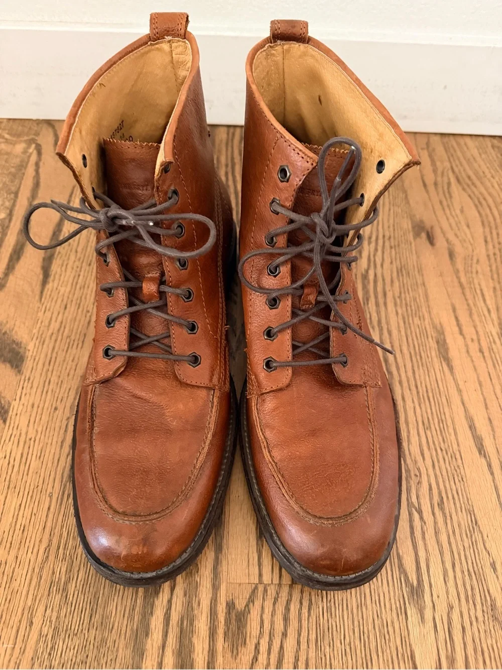 Vintage Frye 4001 G14 Men's Brown Leather Lace-Up Boots